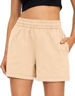 stay comfortable and active with automet women's casual summer drawstring shorts logo