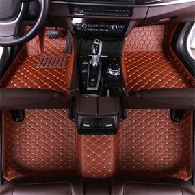 img 4 attached to Muchkey Car Floor Mats Fit For Land Rover Range Rover 4-Seats 2014-2017 (Extended Version Interior Accessories