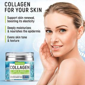 img 3 attached to 🌟 Revitalize and Protect Your Skin with Collagen Cream - Day & Night Anti-Aging Moisturizer, Made in USA, Enriched with Hyaluronic Acid & Vitamin C - Cleanse, Moisturize, and Nourish Skin