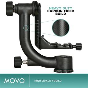 img 3 attached to 📸 Movo GH800 Carbon Fiber Professional Gimbal Tripod Head - Arca-Swiss Quick-Release Plate - Ideal for Outdoor Bird/Wildlife Photography