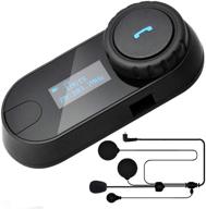 🎧 ilm motorcycle bluetooth headset: advanced 3 riders communication intercom with lcd display, 800m range, and fm radio - perfect for hard and soft cabel mic helmets! logo