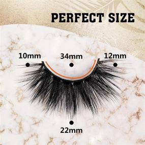 img 3 attached to 🚀 zanlufly 6D Mink Lashes: Fluffy Crossed Dramatic Wispy Luxury False Eyelashes, Handmade & Reusable - 10 Pairs Lashes Pack