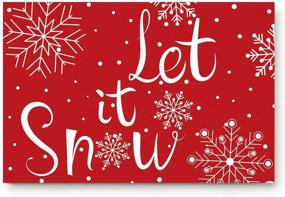 img 3 attached to ❄️ Let It Snow Winter Snowflake Christmas Decorative Doormat - Non Slip Indoor/Outdoor/Front Door/Bathroom Entrance Mats Rugs Carpet