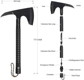 img 3 attached to 🪓 LIANTRAL Folding Camping Axe Kit with Sheath - Tactical Survival Hatchet for Outdoor Hiking and Backpacking