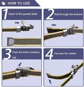 img 2 attached to LKMY Tactical Canvas Adjustment Weekday Men's Accessories in Belts