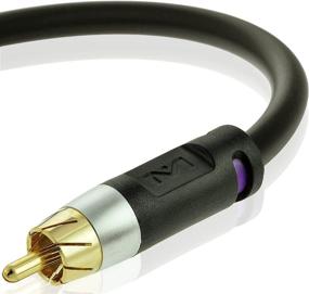 img 4 attached to High-Performance 4-Foot Subwoofer Cable - Dual Shielded with Gold Plated RCA to RCA Connectors - Black, Mediabridge ULTRA Series