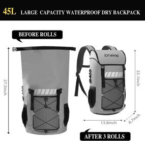 img 2 attached to Versatile IDRYBAG Roll Top Waterproof 🎒 Backpack: 45L Floating Dry Bag for Water Sports