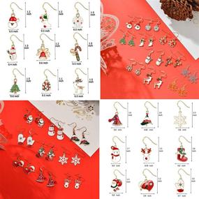 img 3 attached to 🎄 Festive 9-20 Pairs Christmas Earrings: Perfect Holiday Jewelry Set for Women and Girls