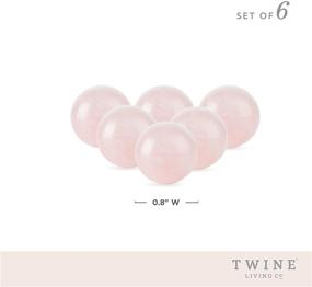 img 2 attached to 🍷 Twine Rose Quartz Wine Gems: Pink Drink Chillers with Real Polished Stone Spheres - Whiskey Stones (Set of 6)