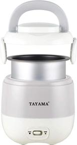 img 2 attached to 🍚 Tayama TMRC-03R Portable Mini Rice Cooker, White - 1.5 Cup Capacity