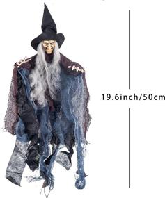 img 1 attached to 🎃 Spooktacular 19.6” Halloween Hanging Wicked Witch in Multi-color - 4 Packs for Outdoor Decor