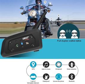 img 2 attached to 🎧 EJEAS V6Pro Helmet Intercom: Waterproof 2-Way Motorcycle Bluetooth Headset with 1200M Range - Intercomunicador para motos (1 Pack)