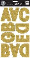 ✨ mambisticks themed stickers - the happy planner scrapbooking supplies - upper case alphabet - gold glitter - perfect for scrapbooking & paper crafts - 8 sheets by me & my big ideas logo