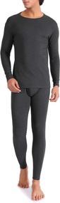 img 4 attached to 🧣 Cozy up in style with DAVID ARCHY Men's Soft Winter Warm Base Layer Set - Fleece Lined Thermal Long John