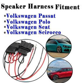 img 2 attached to 🔌 Enhance Your Volkswagen Audio Experience with 4 Pack Speaker Wire Harness Adapter Replacement - VW Jetta GLI GTI Beetle Golf Passat Polo Speaker Connector Harness Adapter