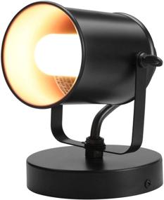 img 3 attached to 🏮 Adjustable Retro Black Industrial Wall Lamp | Plug-in Rocker Wall Lamp with On / Off Switch for Bedroom Living Room Loft, Bar, Coffee Shop | Bronze Finish