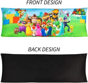 img 3 attached to 🛏️ Super Mario Franco Kids Bedding: Ultra-Soft Microfiber Zippered Body Pillow Cover, 54" x 20