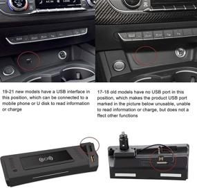 img 2 attached to CreekT Central Control Accessories: Wireless Charging for Audi A4 (B9), S4, A5, S5 - Compatible with 2018-2021 Models, Multi-Function with 2 USB Ports for Wireless Phone Charging Devices