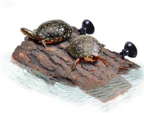 img 3 attached to 🐢 Enhance Your Turtle's Habitant with Flushbay Turtle Floating Basking Platform: Artificial Bark Tortoise Climbing Platform with Suction Cups and Resting Terrace for Terrapins in Your Aquarium