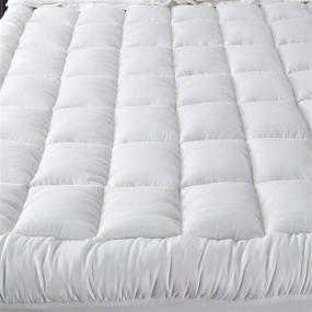 img 2 attached to 🛏️ Upgrade Your Sleep with the Quilted Plush Twin Mattress Topper – Fitted Skirt Protector, Pillow Top Design, Deep Pocket – Fits 20 Inches – 39x75 Inches Size – Enhance Comfort and Revive Your Mattress