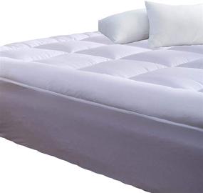 img 1 attached to 🛏️ Upgrade Your Sleep with the Quilted Plush Twin Mattress Topper – Fitted Skirt Protector, Pillow Top Design, Deep Pocket – Fits 20 Inches – 39x75 Inches Size – Enhance Comfort and Revive Your Mattress