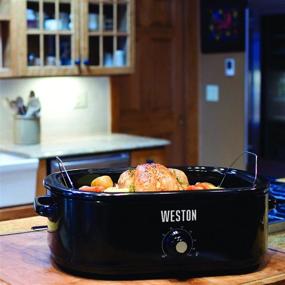 img 3 attached to 🖤 Black 18 Quart Weston Roaster Oven (03-4000-W)