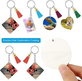 img 2 attached to Keychain Sublimation Keychains Colorful Decoration