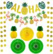 hawaiian decorations supplies flamingle pineapple logo