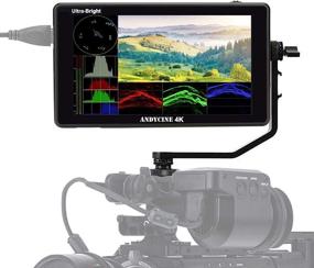 img 4 attached to ANDYCINE C6 6-дюймовый 2600 кд/м² HDR/3D Lut 4K HDMI сенсорный монитор с совместимостью с камерами DSLR и беззеркальными камерами, видеорегистраторами, HDMI входом/выходом и панелью 1920x1080.