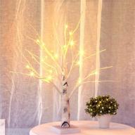 🎄 bolylight lighted birch tree - warm white led tabletop decoration for christmas, home party - artificial decorative branch lamp logo
