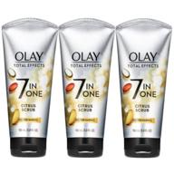 🍊 pack of 3 olay total effects citrus facial cleanser and scrub, 5.0 ounces logo