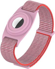 img 4 attached to Nylon Kids Wristband Compatible With Apple AirTag Wearable Technology