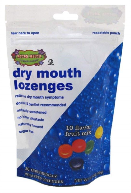 cotton mouth lozenges fruit ounce 로고