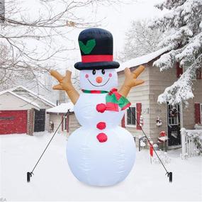 img 3 attached to 🎄 Uekars 4ft Christmas Inflatables Snowman: Outdoor Yard Decor with Build-in LED Lights