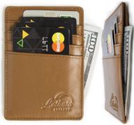 💼 streamlined lethnic minimalist wallet: convenient front pocket design logo