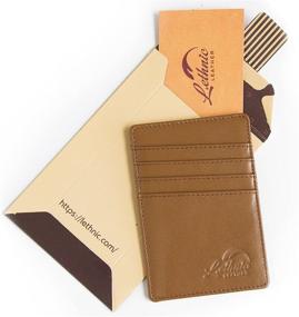 img 3 attached to 💼 Streamlined Lethnic Minimalist Wallet: Convenient Front Pocket Design