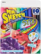 🖍️ 10-штук маркеров mr. sketch scented stix - различные цвета, тонкая кисть логотип