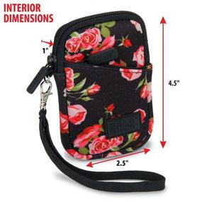 img 3 attached to 📷 USA GEAR Small Camera Case: Compact Digital Cameras Bag for Canon PowerShot, Nikon Coolpix A300, Sony Cybershot DSC-W830, and More - Floral Design - Fits 4.5 Inch Cameras