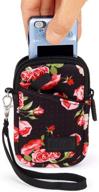 📷 usa gear small camera case: compact digital cameras bag for canon powershot, nikon coolpix a300, sony cybershot dsc-w830, and more - floral design - fits 4.5 inch cameras logo