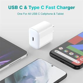 img 2 attached to 🔌 High-Speed 20W USB C Fast Charger with 6.6ft USB C-C Cable for iPad Pro 11 inch, iPad Air 4th Gen 2020, iPad Pro 12.9 inch 2021/2020/2018