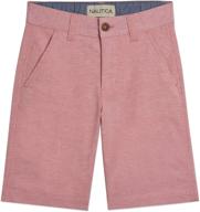 👖 nautica boys' flat-front shorts for optimal seo logo