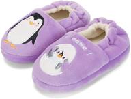 🐧 boys' penguin bedroom indoor toddler slippers - shoes logo