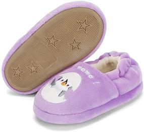 img 1 attached to 🐧 Boys' Penguin Bedroom Indoor Toddler Slippers - Shoes