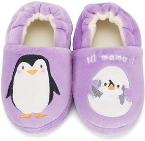 img 3 attached to 🐧 Boys' Penguin Bedroom Indoor Toddler Slippers - Shoes