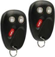 🚗 high-quality car key fob keyless entry remote set for buick rainier/chevy trailblazer/gmc envoy/isuzu ascender/oldsmobile bravada (part # 15008008 15008009) - pack of 2 logo