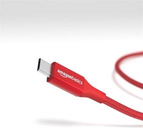 img 1 attached to 🔴 Красный кабель зарядки Amazon Basics USB Type-C to Micro-B 2.0 длиной 1 фут с двойным плетеным нейлоном