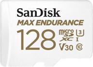 📷 sandisk 128gb max endurance microsdxc карта с адаптером для домашних систем безопасности и автомобильных видеорегистраторов - надежное и высокопроизводительное хранилище для записи 4k uhd - sdsqqvr-128g-gn6ia логотип