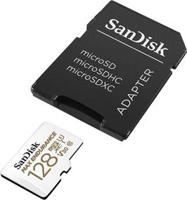 img 1 attached to 📷 SanDisk 128GB MAX Endurance MicroSDXC Карта с адаптером для домашних систем безопасности и автомобильных видеорегистраторов - Надежное и высокопроизводительное хранилище для записи 4K UHD - SDSQQVR-128G-GN6IA