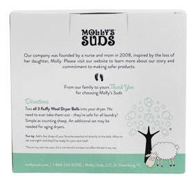 img 2 attached to 🐑 Molly's Suds Wool Dryer Balls: Natural Fabric Softener for Fluffier Laundry - 9.04 oz.