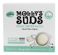 🐑 molly's suds wool dryer balls: natural fabric softener for fluffier laundry - 9.04 oz. logo